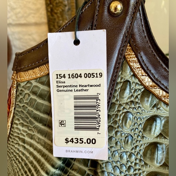 Brahmin🌿SERPENTINE HEARTWOOD ELISA SATCHEL 
NEW WITH ATTACHED TAG🍃$435 MSRP🍃 - Picture 2 of 15